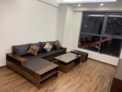 Phòng khách bố trí theo phong khách hiện đại kết hợp simili giả gỗ