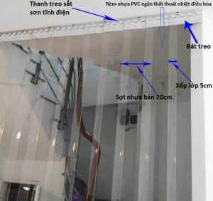 rèm nhựa pvc ngăn lạnh hiệu quả không