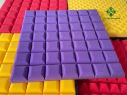 Tấm mút xốp tiêu âm hình vuông màu tím cao cấp