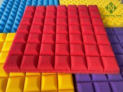 Tấm mút xốp tiêu âm hình vuông màu đỏ cao cấp