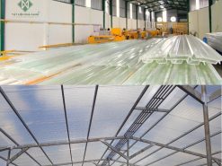 Tôn nhựa lấy sáng sợi thủy tinh lợp kho xưởng lấy sáng